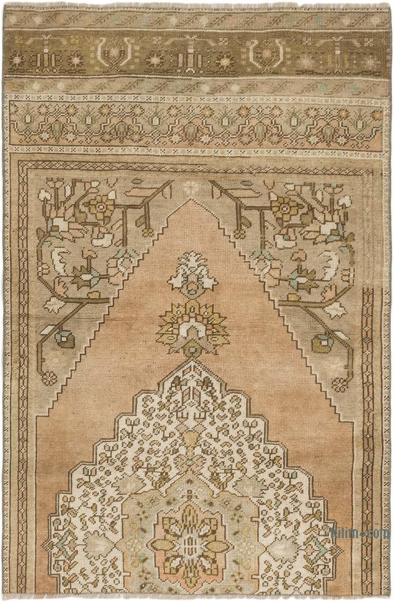Vintage Turkish Hand-Knotted Rug - 3' 3" x 4' 9" (39" x 57") - K0071931