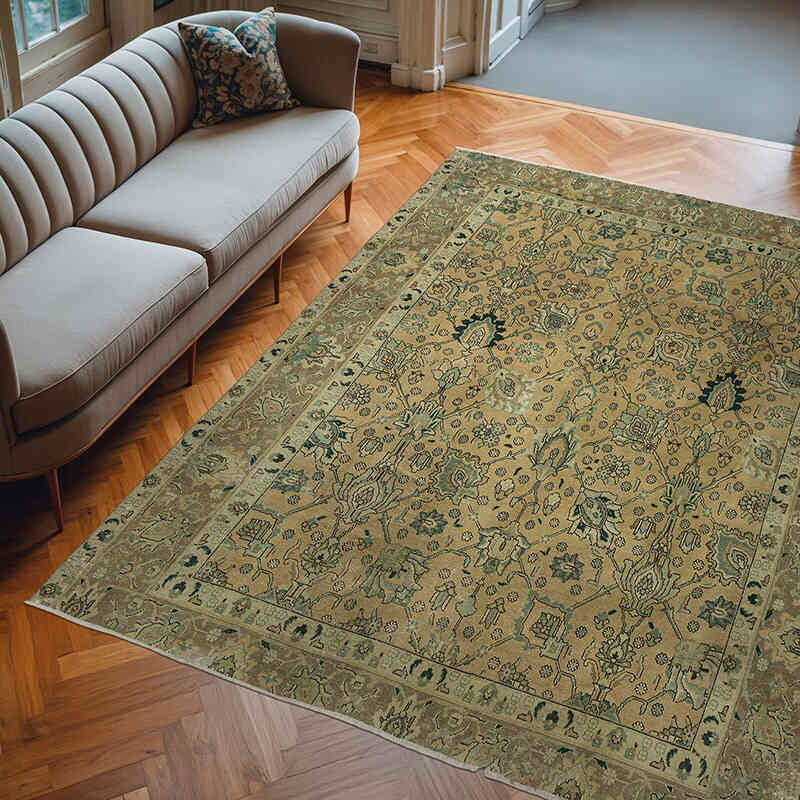 Vintage Hand-Knotted Oriental Rug - 7' 10" x 9' 7" (94" x 115") - K0071937