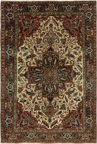 Vintage Hand-Knotted Oriental Rug - 6' 6" x 9' 8" (78" x 116")