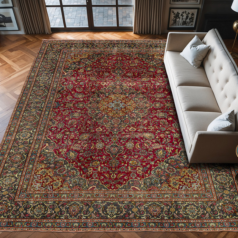 El Dokuma Vintage Halı - 295 cm x 381 cm - K0071944