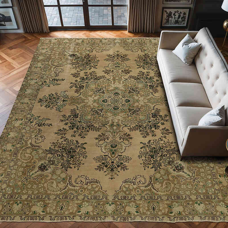 Vintage Hand-Knotted Oriental Rug - 9' 11" x 12' 6" (119" x 150") - K0071947
