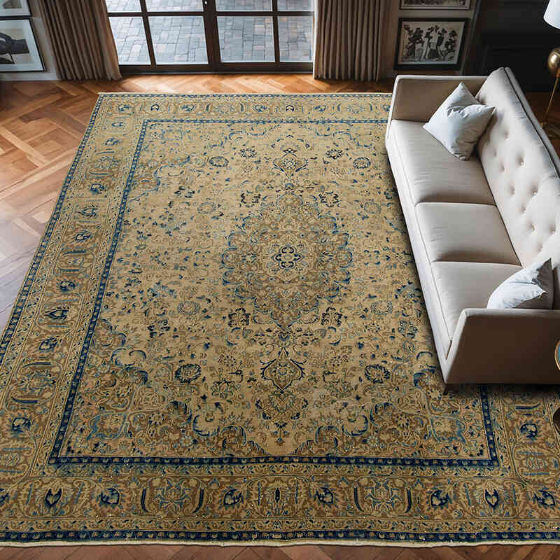 Vintage Hand-Knotted Oriental Rug - 9' 7" x 12' 4" (115" x 148") - K0071951