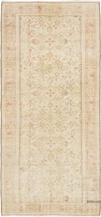 Vintage Turkish Hand-Knotted Rug - 2' 11" x 6' 4" (35" x 76")