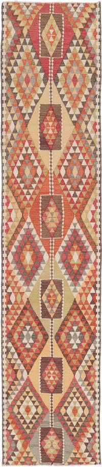 Alfombra Kilim Tribal Vintage - 84 cm x 384 cm