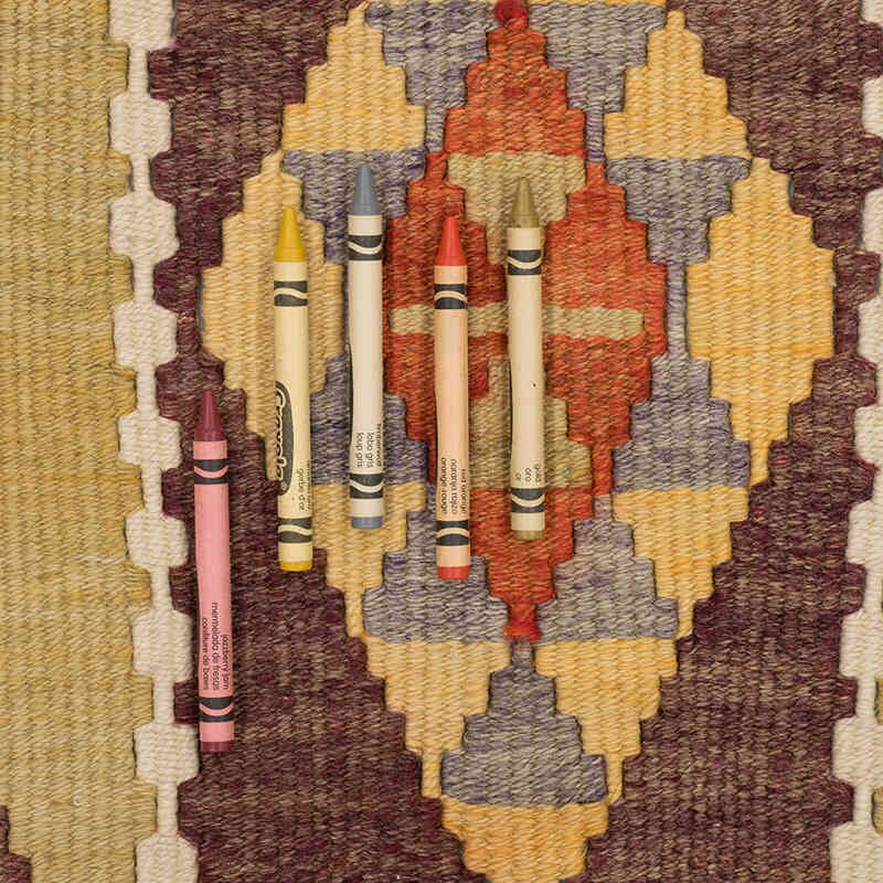 Vintage Tribal Kilim Runner - 2' 9" x 12' 7" (33" x 151") - K0071980
