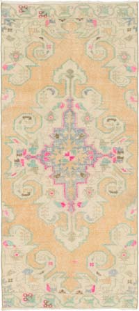 Vintage Turkish Hand-Knotted Rug - 3' 3" x 7' 4" (39" x 88")