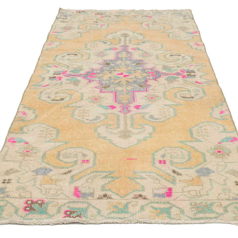 Vintage Turkish Hand-Knotted Rug - 3' 3" x 7' 4" (39" x 88") - K0071983
