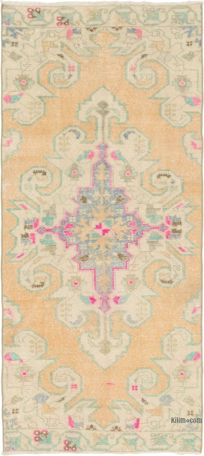 Vintage Turkish Hand-Knotted Rug - 3' 3" x 7' 4" (39" x 88") - K0071983