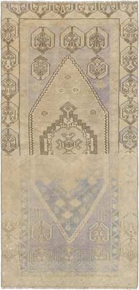 El Dokuma Vintage Halı - 101 cm x 207 cm