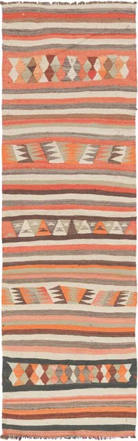 Vintage Anadolu Kilim Yolluk - 97 cm x 322 cm
