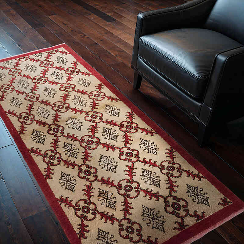 Vintage Turkish Hand-Knotted Rug - 3'  x 6' 5" (36" x 77") - K0071986