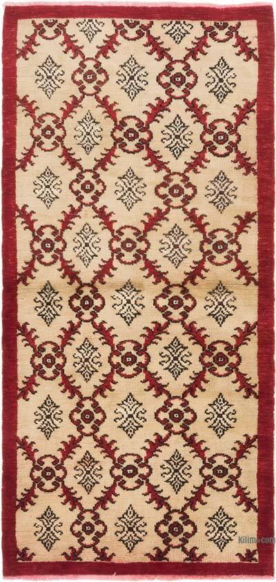El Dokuma Vintage Halı - 92 cm x 195 cm