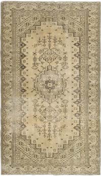 Vintage Turkish Hand-Knotted Rug - 5' 1" x 8' 9" (61" x 105")
