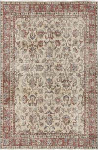 Vintage Turkish Hand-Knotted Rug - 6' 3" x 9' 4" (75" x 112")