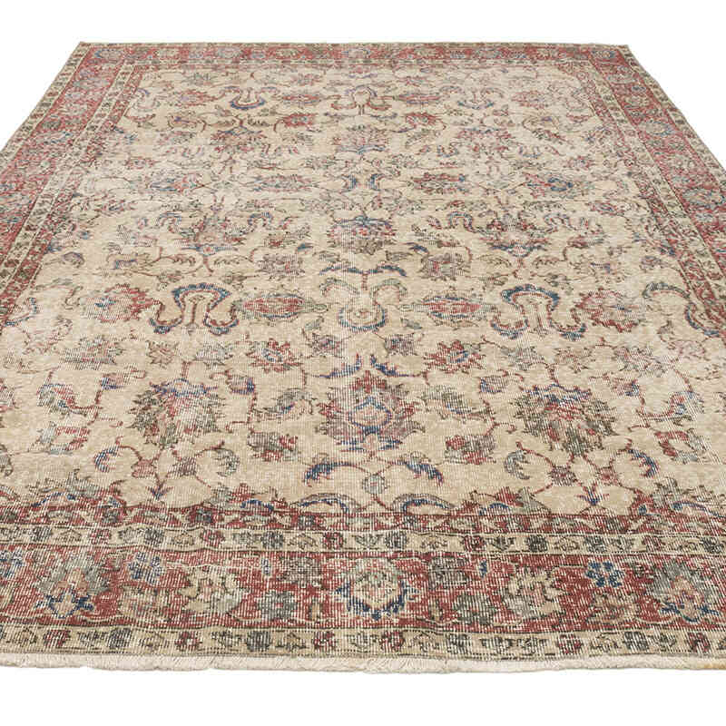 Alfombra Vintage Turca Anudada a Mano - 190 cm x 285 cm - K0071997