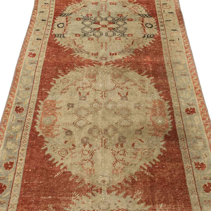 Vintage Turkish Hand-Knotted Runner - 3' 3" x 10' 1" (39" x 121") - K0072024