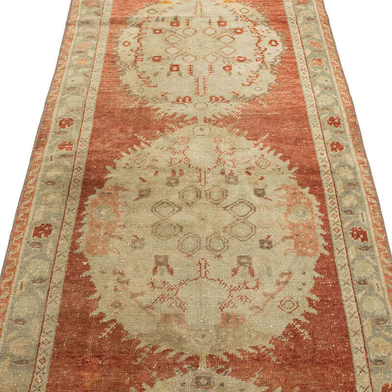 Vintage Turkish Hand-Knotted Runner - 3' 3" x 10' 1" (39" x 121") - K0072024