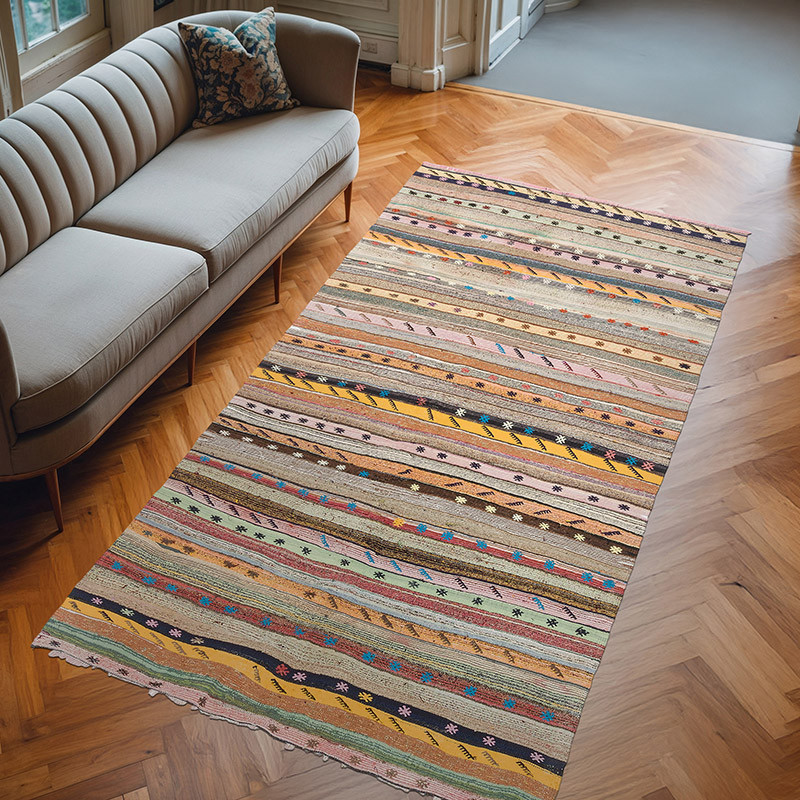 Alfombra Vintage Kilim Turca - 157 cm x 290 cm - K0072029