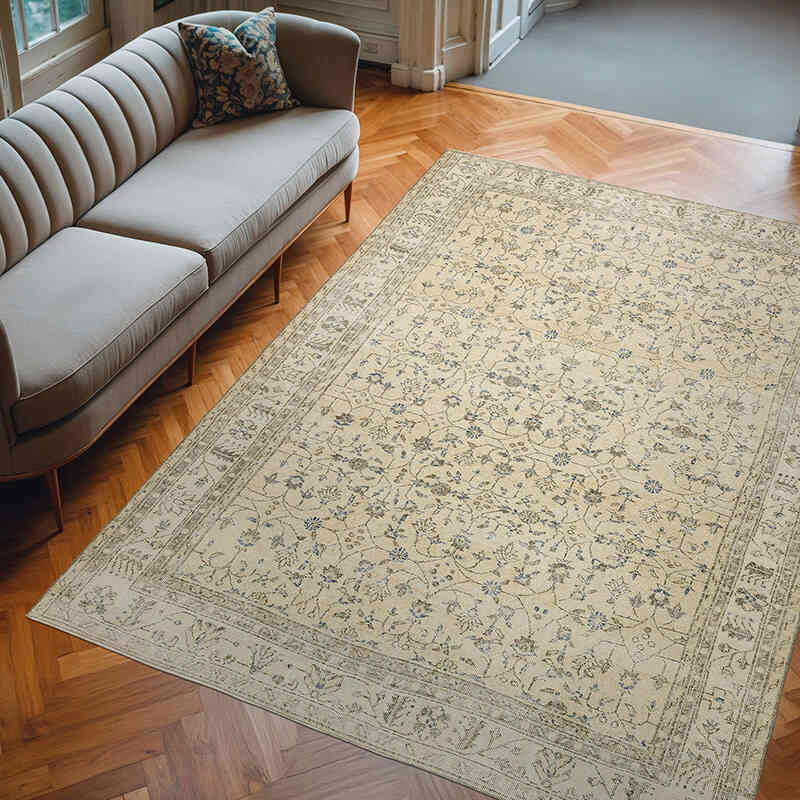 Alfombra Vintage Turca Anudada a Mano - 220 cm x 300 cm - K0072054