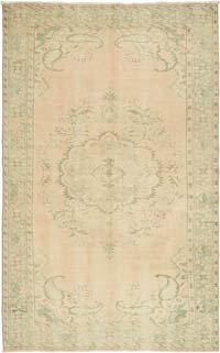 Vintage Turkish Hand-Knotted Rug - 5' 11" x 9' 7" (71" x 115")