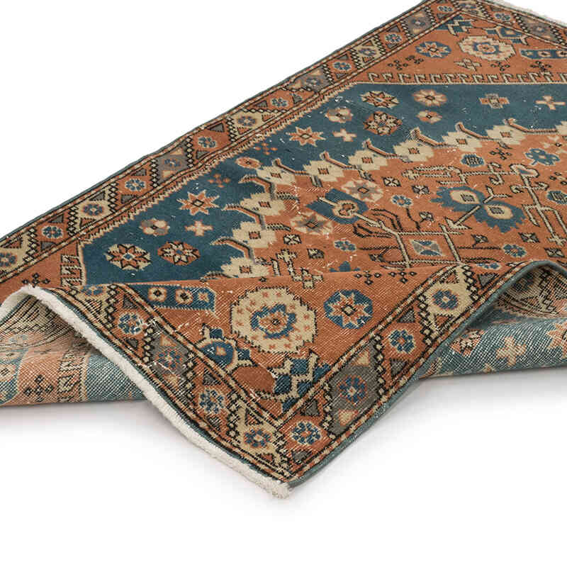 Alfombra Vintage Turca Anudada a Mano - 103 cm x 163 cm - K0072056