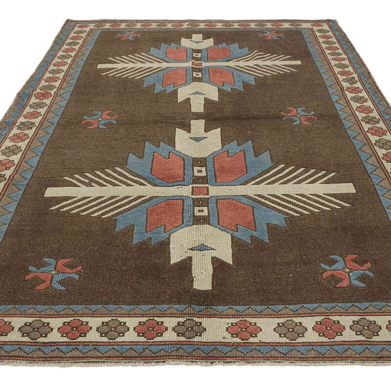 Vintage Turkish Hand-Knotted Rug - 5' 5" x 8' 5" (65" x 101") - K0072062
