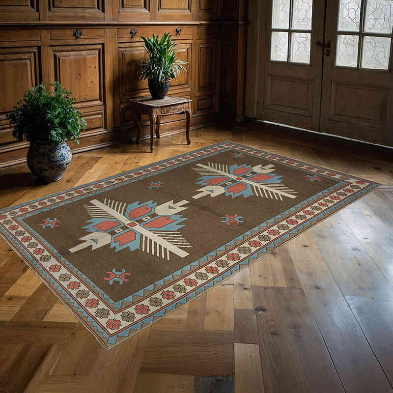 Vintage Turkish Hand-Knotted Rug - 5' 5" x 8' 5" (65" x 101") - K0072062