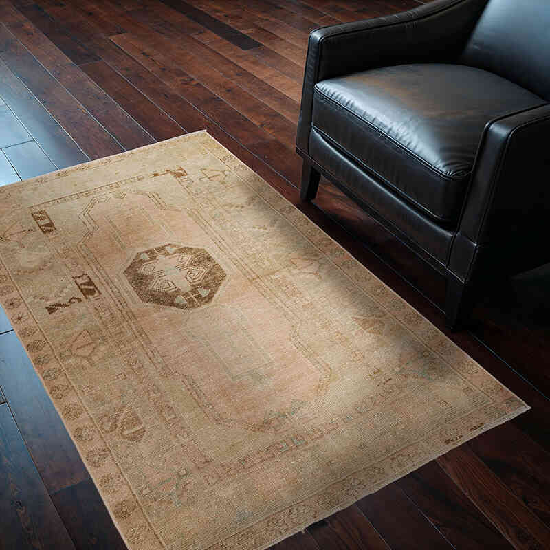 Alfombra Vintage Turca Anudada a Mano - 92 cm x 147 cm - K0072071