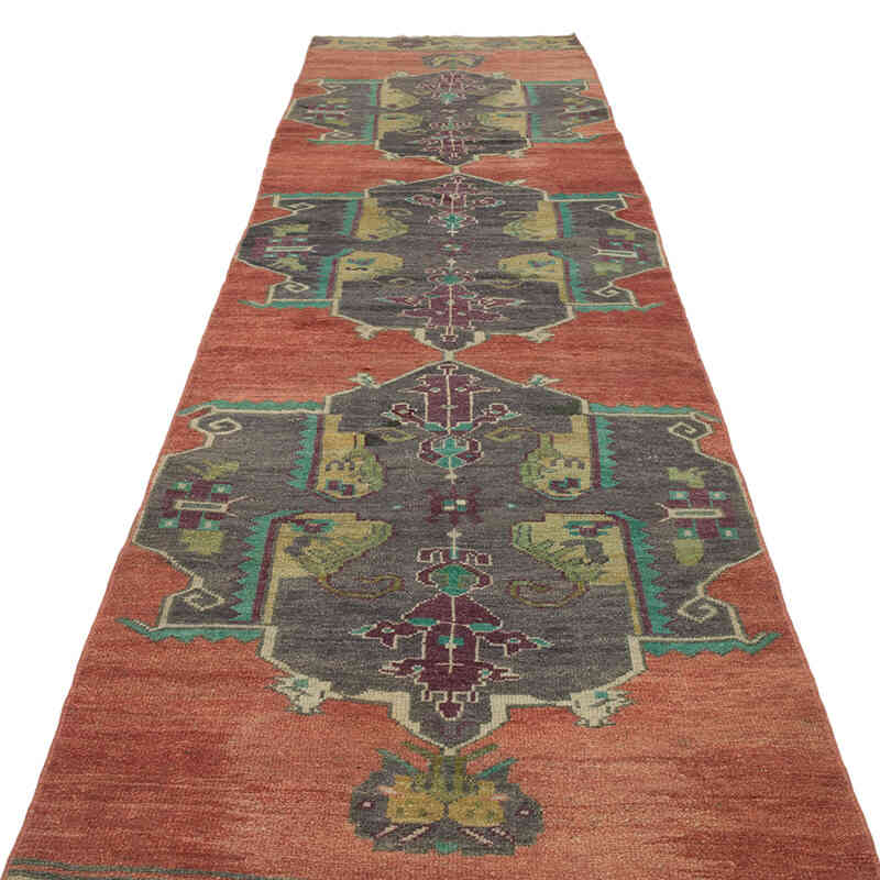 Vintage Turkish Hand-Knotted Runner - 3'  x 12' 1" (36" x 145") - K0072075