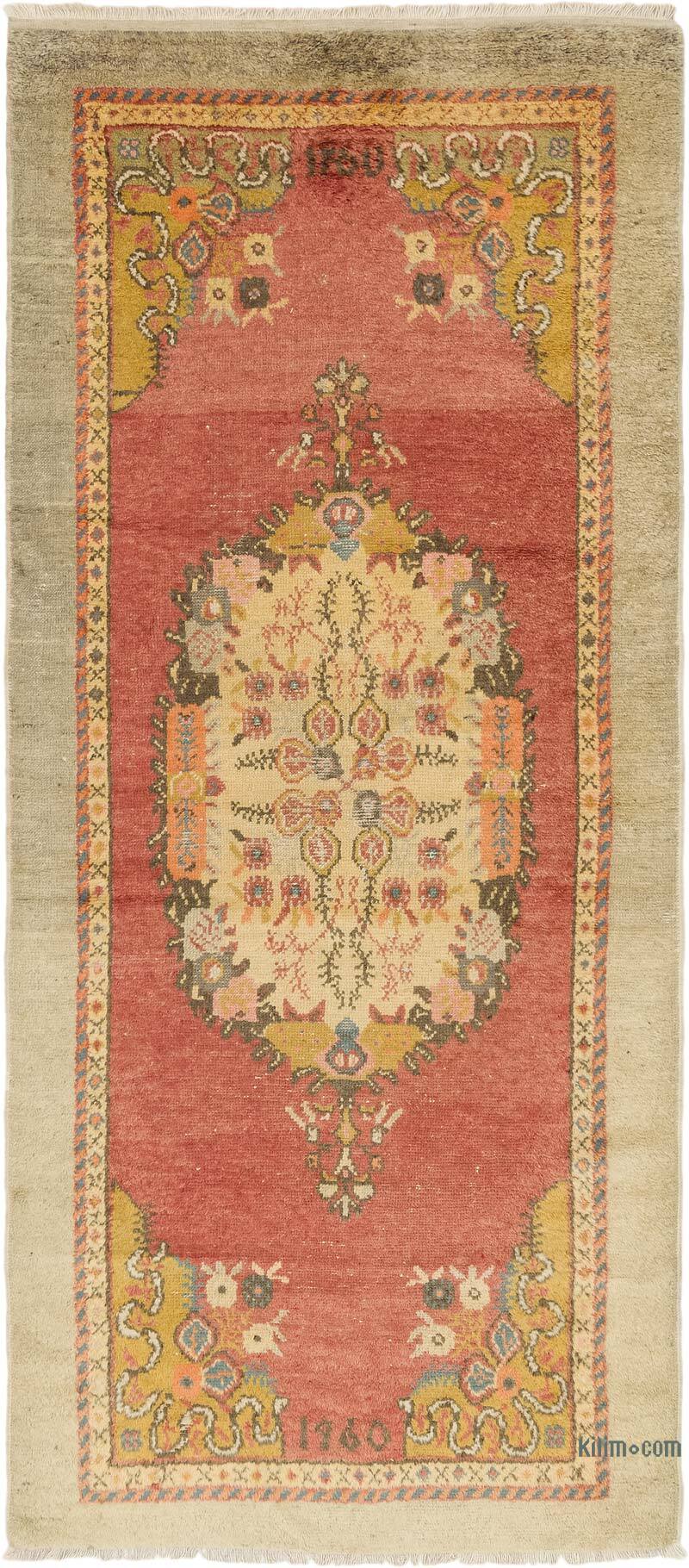 Vintage Turkish Hand-Knotted Rug - 3' 4" x 7' 7" (40" x 91") - K0072082