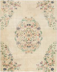 Vintage Turkish Hand-Knotted Rug - 6' 9" x 8' 6" (81" x 102")