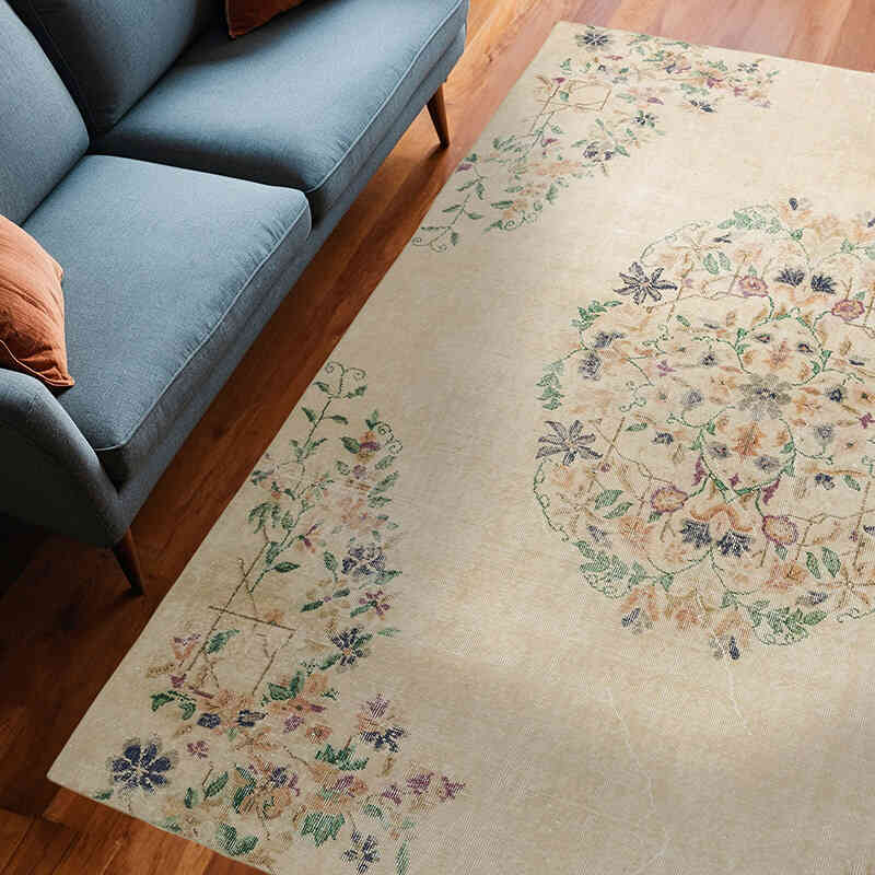 El Dokuma Vintage Halı - 205 cm x 260 cm - K0072084