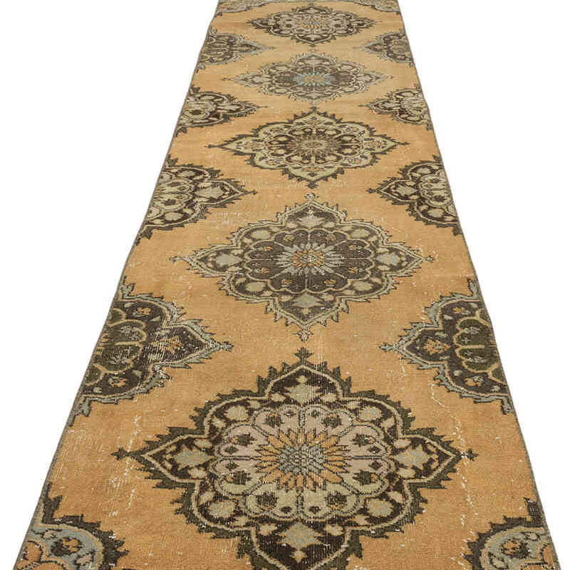 Vintage Turkish Hand-Knotted Runner - 2' 8" x 12' 10" (32" x 154") - K0072086
