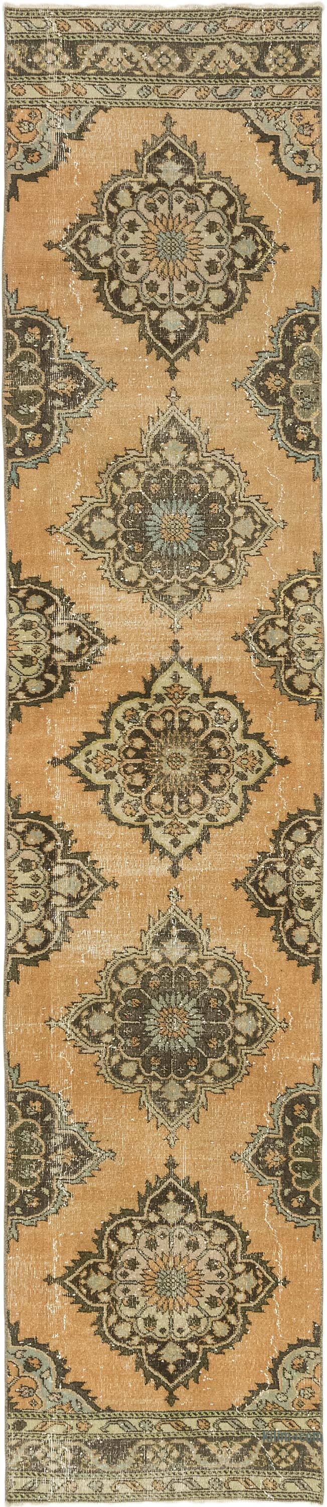 Vintage Turkish Hand-Knotted Runner - 2' 8" x 12' 10" (32" x 154") - K0072086