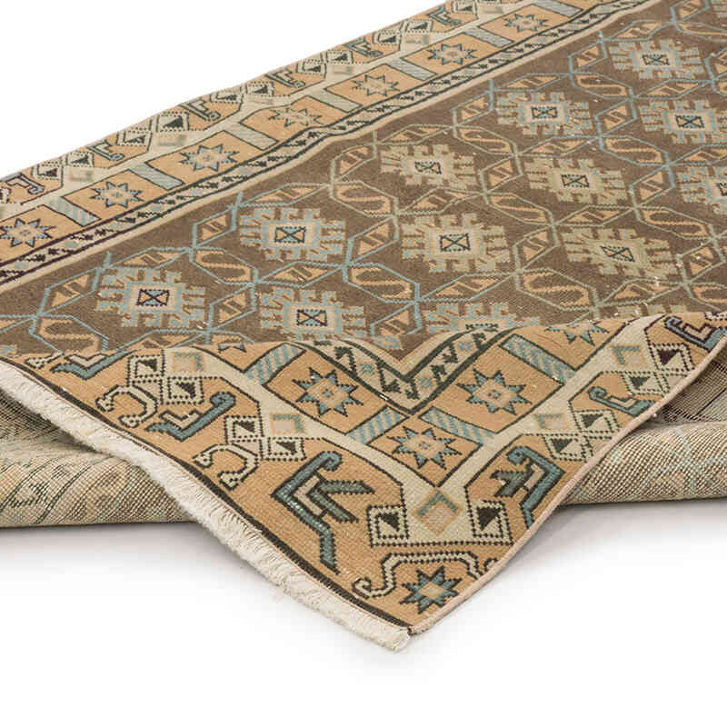 Alfombra Vintage Turca Anudada a Mano - 132 cm x 208 cm - K0072092