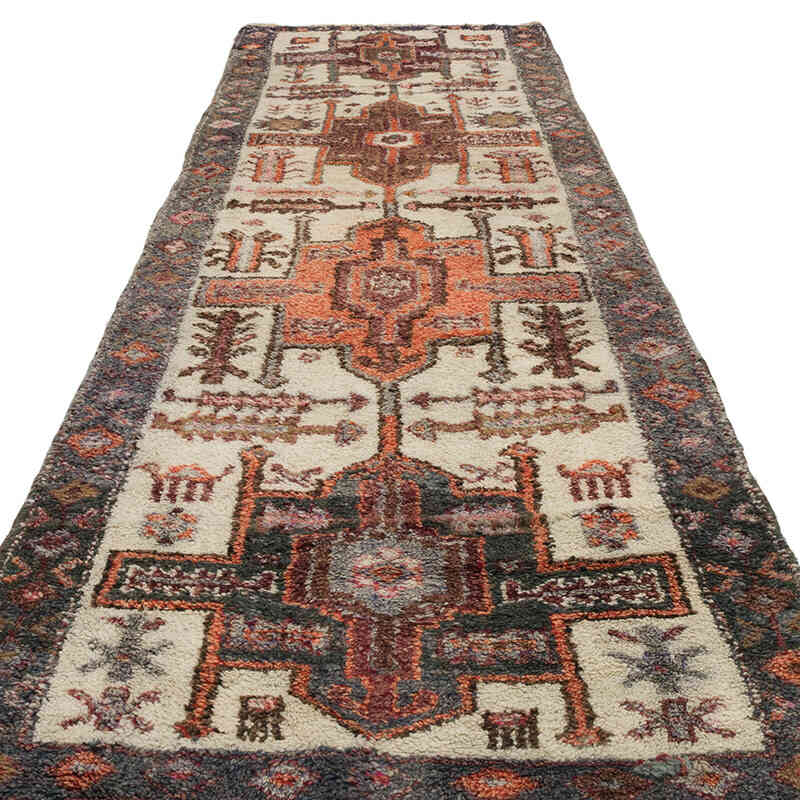 Vintage Tribal Runner Rug - 3' 10" x 11' 8" (46" x 140") - K0072101