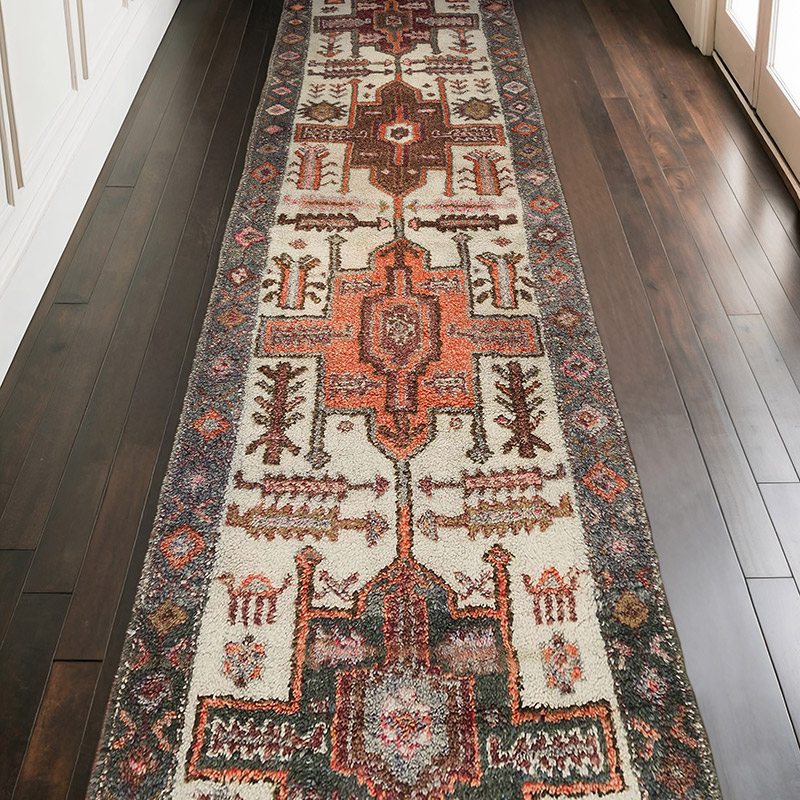 Vintage Tribal Runner Rug - 3' 10" x 11' 8" (46" x 140") - K0072101