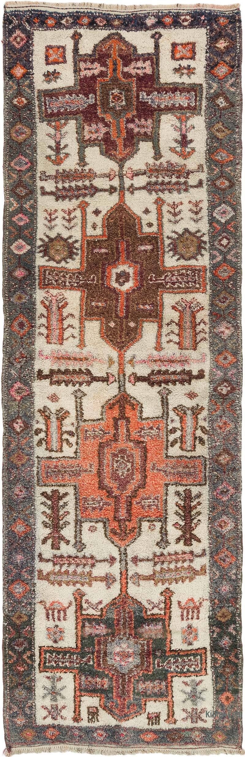 Vintage Tribal Runner Rug - 3' 10" x 11' 8" (46" x 140") - K0072101