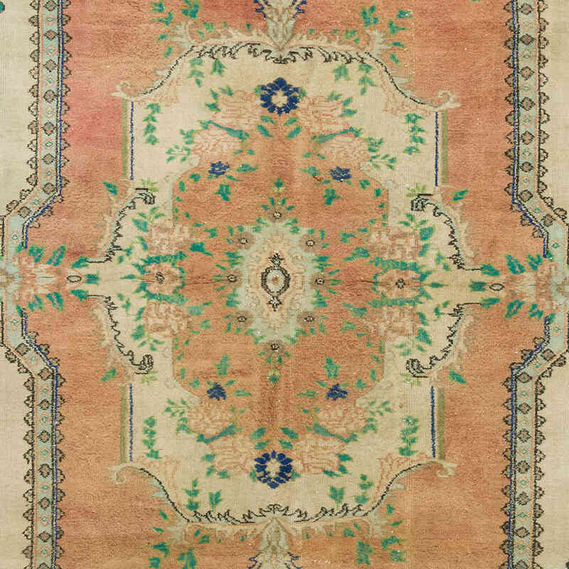 Vintage Turkish Hand-Knotted Rug - 6' 4" x 9'  (76" x 108") - K0072109