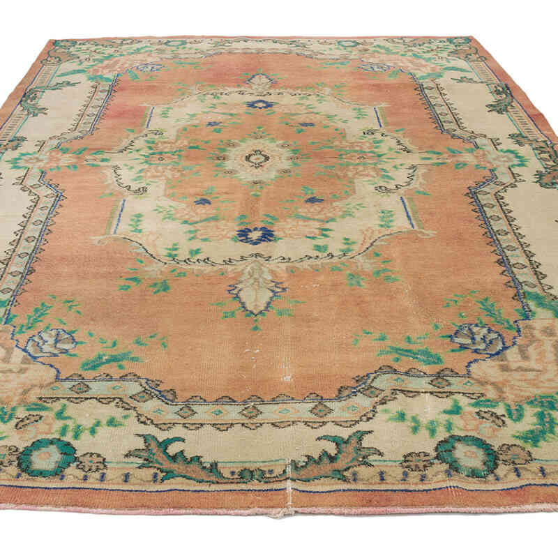 Vintage Turkish Hand-Knotted Rug - 6' 4" x 9'  (76" x 108") - K0072109