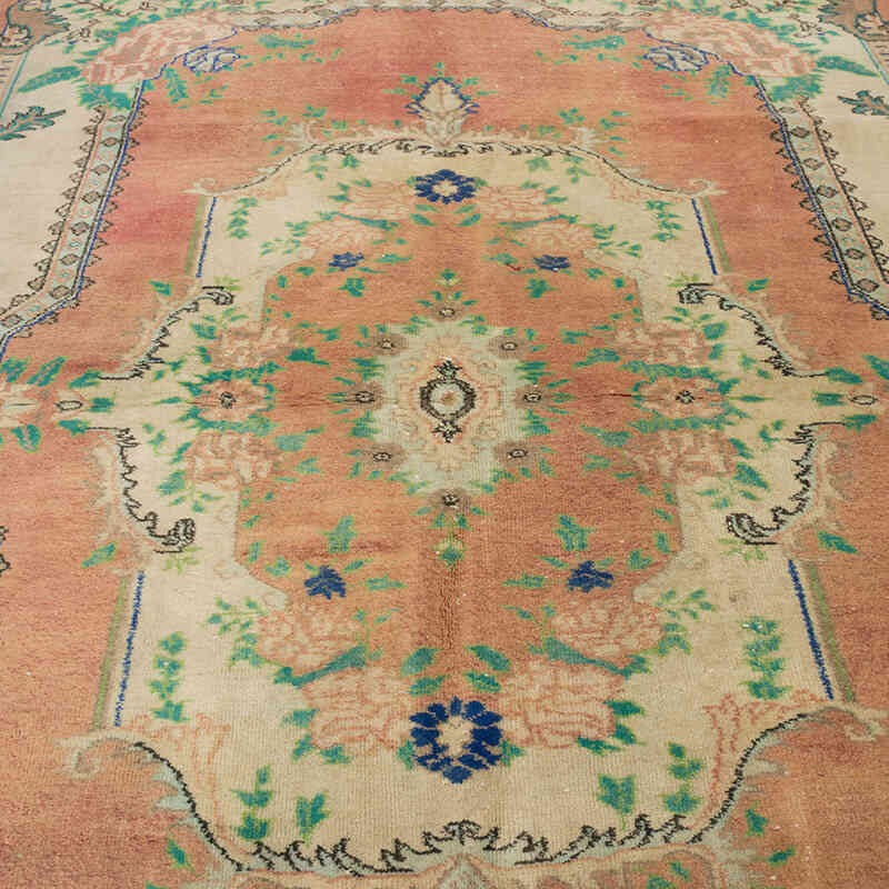 Vintage Turkish Hand-Knotted Rug - 6' 4" x 9'  (76" x 108") - K0072109