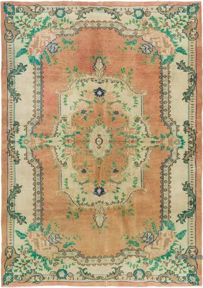 Vintage Turkish Hand-Knotted Rug - 6' 4" x 9'  (76" x 108")