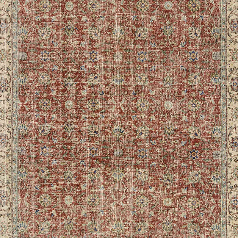 Vintage Turkish Hand-Knotted Rug - 6' 3" x 9' 8" (75" x 116") - K0072120
