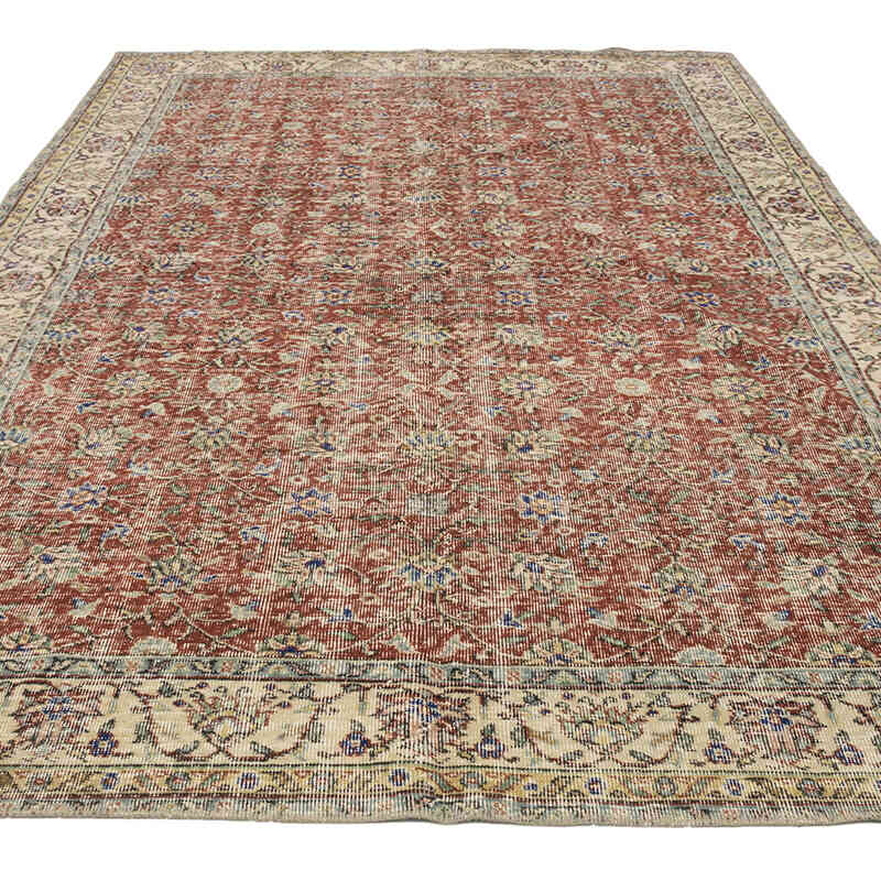 Vintage Turkish Hand-Knotted Rug - 6' 3" x 9' 8" (75" x 116") - K0072120