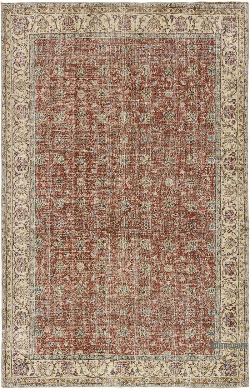 Vintage Turkish Hand-Knotted Rug - 6' 3" x 9' 8" (75" x 116") - K0072120
