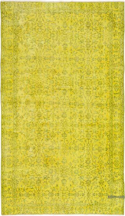 Alfombra Turca Vintage Sobre-teñida - 158 cm x 270 cm
