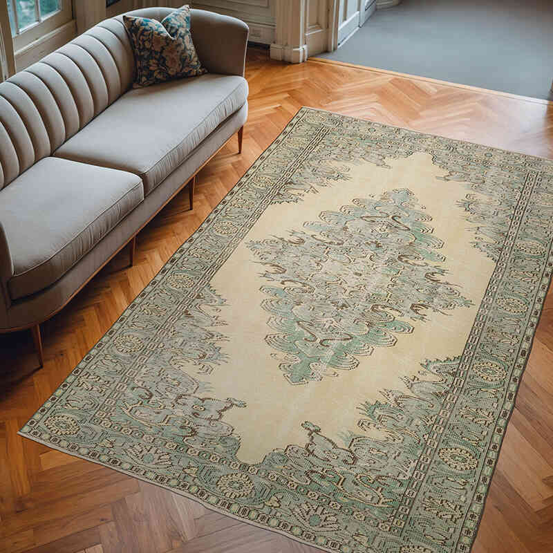 Vintage Turkish Hand-Knotted Rug - 6' 1" x 9' 4" (73" x 112") - K0072123