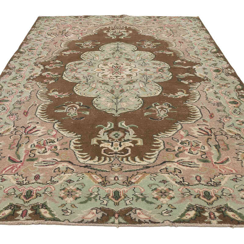 Alfombra Vintage Turca Anudada a Mano - 173 cm x 261 cm - K0072128