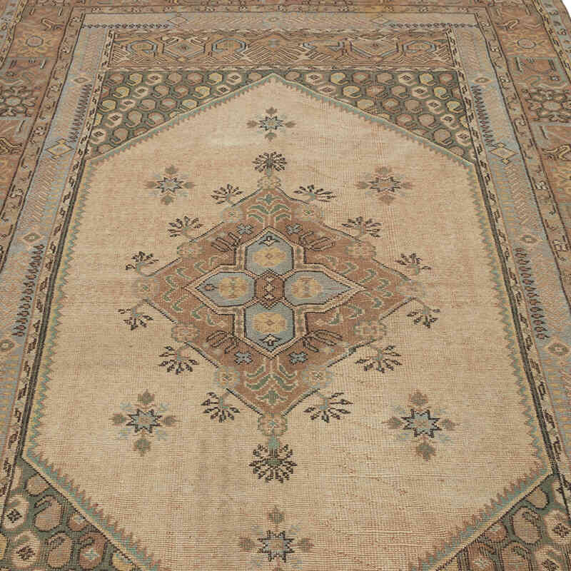 Alfombra Vintage Turca Anudada a Mano - 158 cm x 244 cm - K0072130