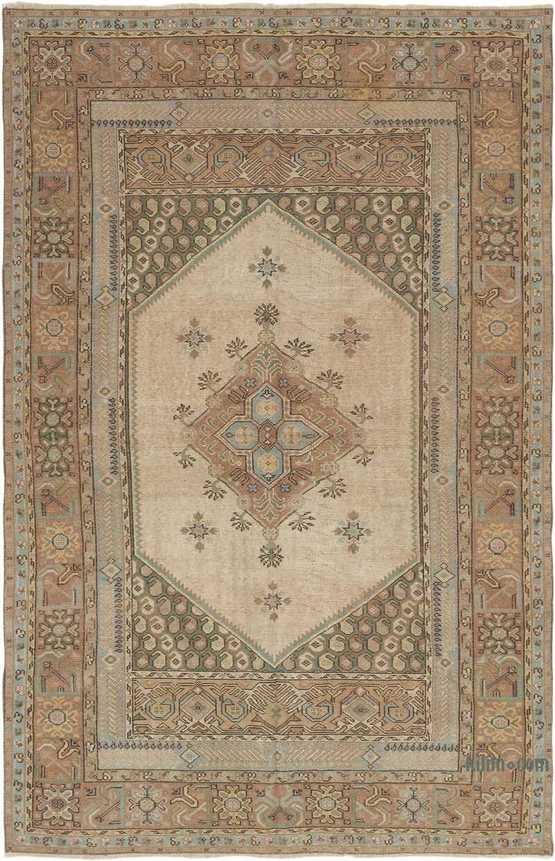 Alfombra Vintage Turca Anudada a Mano - 158 cm x 244 cm - K0072130